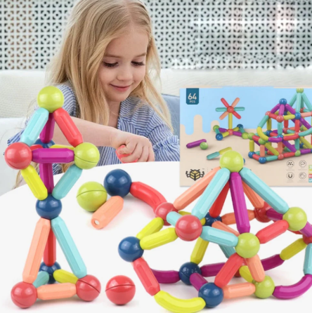 Supazo - Gioco educativo magnetico 64 pz